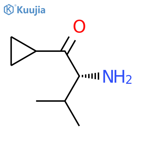 (2R)-2-amino-1-cyclopropyl-3-methylbutan-1-one structure