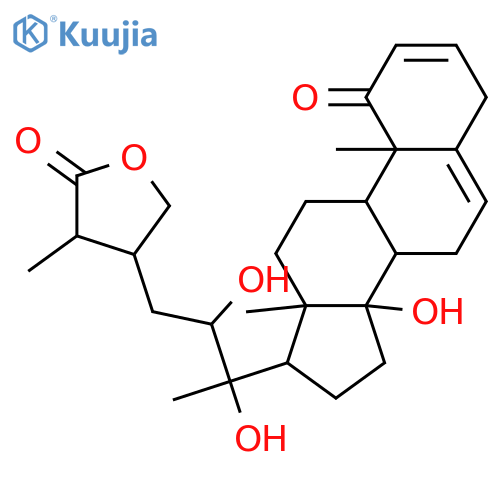 14,20,22-Trihydroxy-1-oxoergosta-2,5-dien-26,28-olide; (14α,20R,22R,24S,25R)-form structure