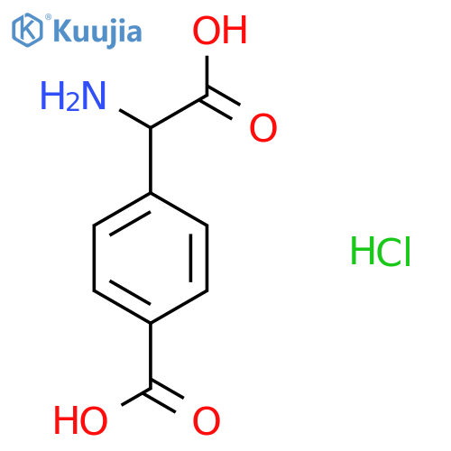 4-[Amino(carboxy)methyl]benzoic acid;hydrochloride structure