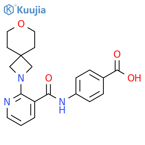 4-[[2-(7-Oxa-2-azaspiro[3.5]nonan-2-yl)pyridine-3-carbonyl]amino]benzoic acid structure
