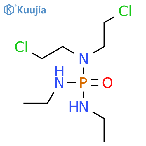 N,N-bis(2-chloroethyl)-N',N''-diethylphosphoric triamide structure