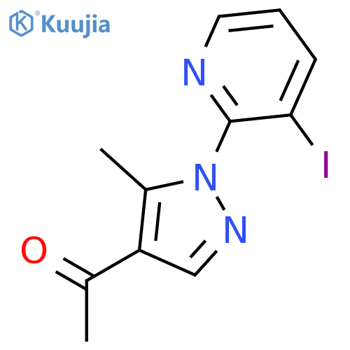 Ethanone, 1-[1-(3-iodo-2-pyridinyl)-5-methyl-1H-pyrazol-4-yl]- structure