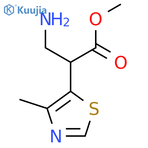 methyl 3-amino-2-(4-methyl-1,3-thiazol-5-yl)propanoate structure