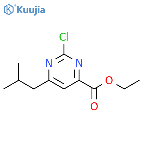 4-Pyrimidinecarboxylic acid, 2-chloro-6-(2-methylpropyl)-, ethyl ester structure