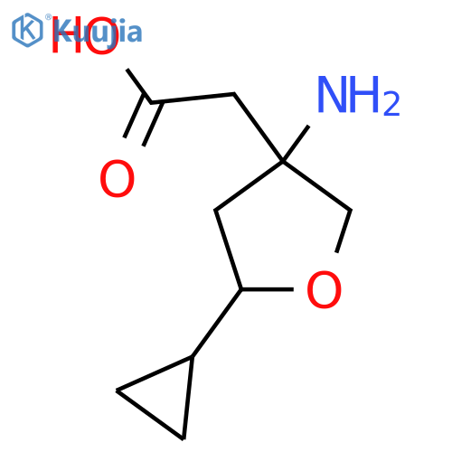 2-(3-amino-5-cyclopropyloxolan-3-yl)acetic acid structure