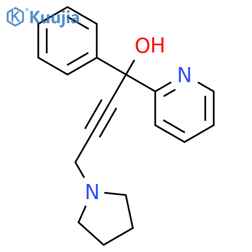 1-phenyl-1-(pyridin-2-yl)-4-(pyrrolidin-1-yl)but-2-yn-1-ol structure