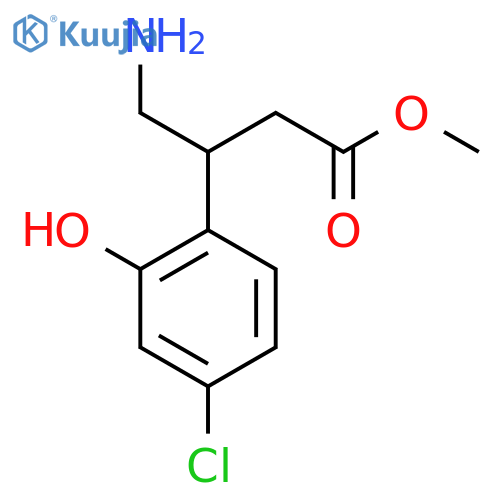 methyl 4-amino-3-(4-chloro-2-hydroxyphenyl)butanoate structure