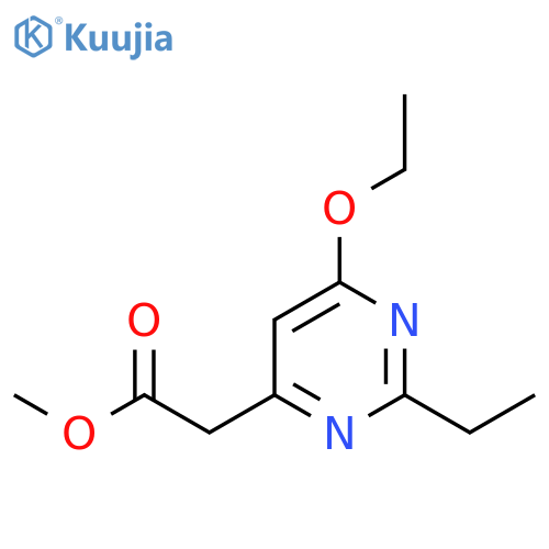 Methyl 2-(6-ethoxy-2-ethylpyrimidin-4-yl)acetate structure