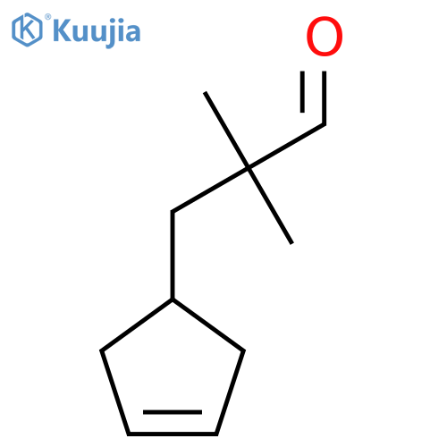3-(cyclopent-3-en-1-yl)-2,2-dimethylpropanal structure