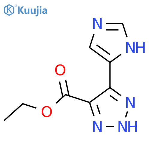 ethyl 5-(1H-imidazol-5-yl)-1H-1,2,3-triazole-4-carboxylate structure