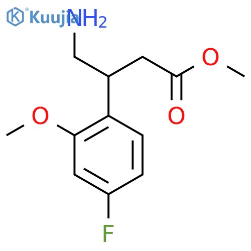 methyl 4-amino-3-(4-fluoro-2-methoxyphenyl)butanoate structure