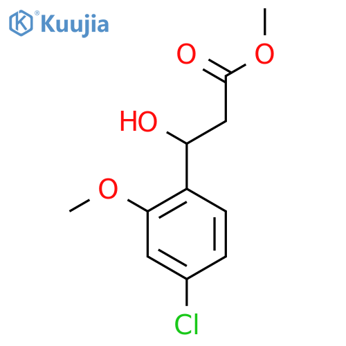 Methyl 3-(4-chloro-2-methoxyphenyl)-3-hydroxypropanoate structure