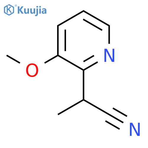 2-(3-methoxypyridin-2-yl)propanenitrile structure