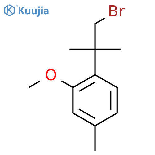 1-(1-bromo-2-methylpropan-2-yl)-2-methoxy-4-methylbenzene structure