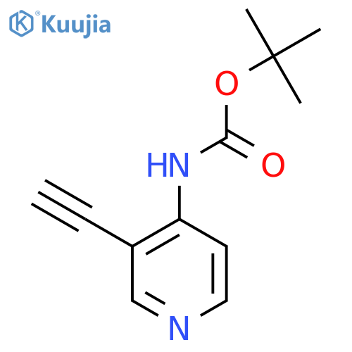 tert-butyl N-(3-ethynylpyridin-4-yl)carbamate structure