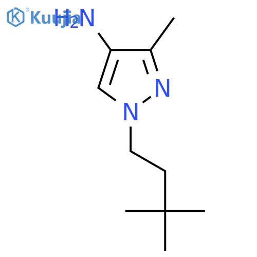1-(3,3-dimethylbutyl)-3-methyl-1H-pyrazol-4-amine structure