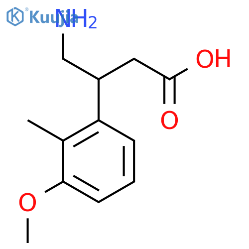 4-amino-3-(3-methoxy-2-methylphenyl)butanoic acid structure