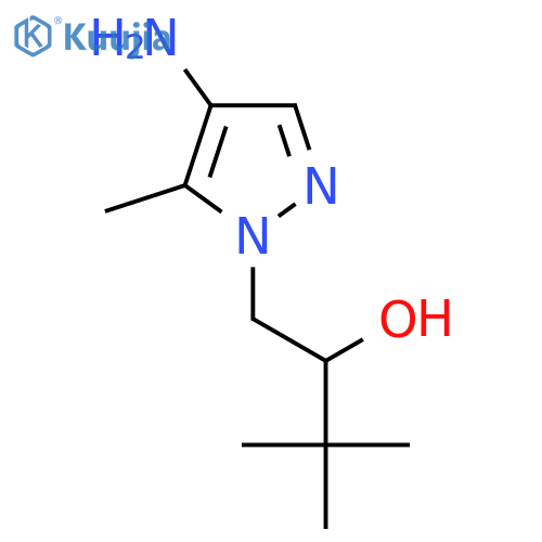 1-(4-amino-5-methyl-1H-pyrazol-1-yl)-3,3-dimethylbutan-2-ol structure
