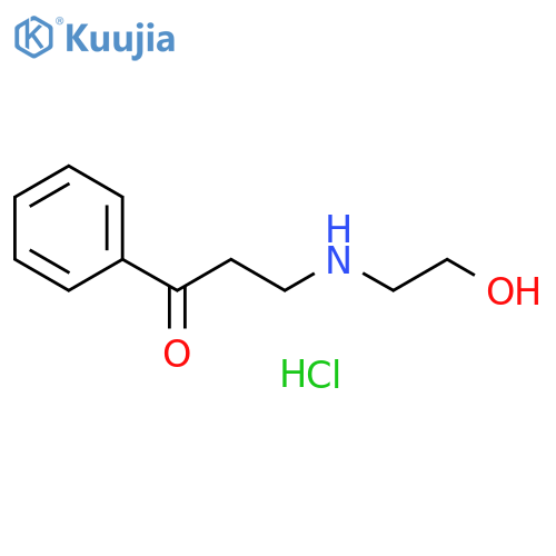 3-[(2-hydroxyethyl)amino]-1-phenylpropan-1-one hydrochloride structure