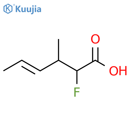 4-Hexenoic acid, 2-fluoro-3-methyl-, (4E)- structure