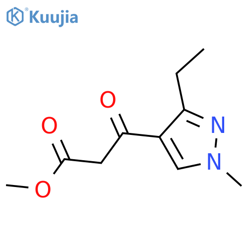 methyl 3-(3-ethyl-1-methyl-1H-pyrazol-4-yl)-3-oxopropanoate structure