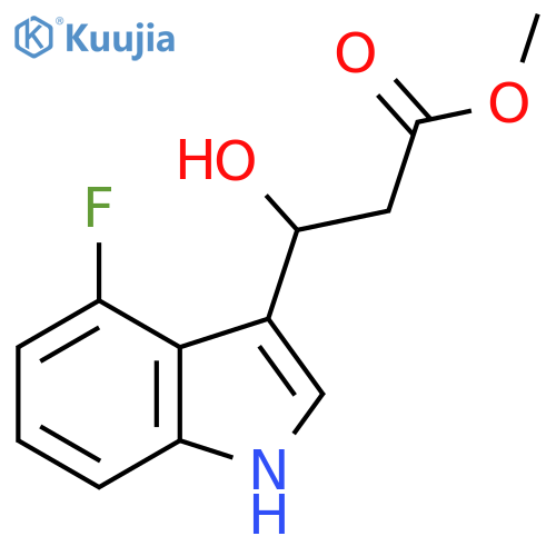 methyl 3-(4-fluoro-1H-indol-3-yl)-3-hydroxypropanoate structure