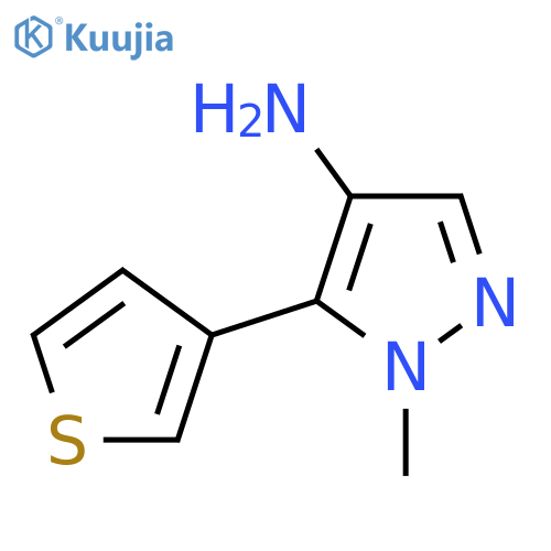 1-methyl-5-(thiophen-3-yl)-1H-pyrazol-4-amine structure