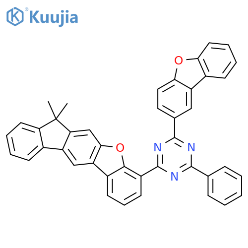 1,3,5-Triazine, 2-(2-dibenzofuranyl)-4-(7,7-dimethyl-7H-benzo[b]fluoreno[3,2-d]furan-4-yl)-6-phenyl- structure