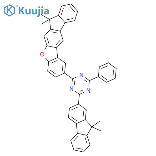 1,3,5-Triazine, 2-(7,7-dimethyl-7H-benzo[b]fluoreno[3,2-d]furan-2-yl)-4-(9,9-dimethyl-9H-fluoren-2-yl)-6-phenyl- structure