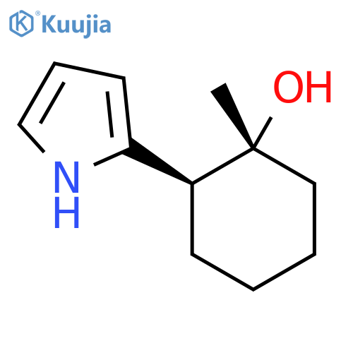 rac-(1R,2S)-1-methyl-2-(1H-pyrrol-2-yl)cyclohexan-1-ol structure