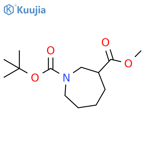O1-tert-butyl O3-methyl azepane-1,3-dicarboxylate structure