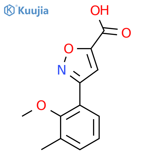 3-(2-methoxy-3-methylphenyl)-1,2-oxazole-5-carboxylic acid structure