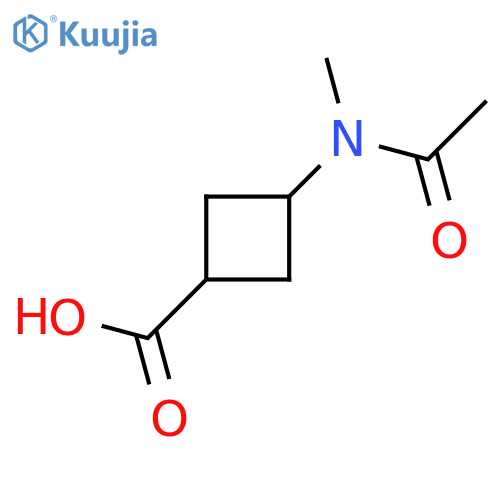 (1s,3s)-3-(N-methylacetamido)cyclobutane-1-carboxylic acid structure