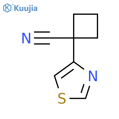1-(1,3-thiazol-4-yl)cyclobutane-1-carbonitrile structure