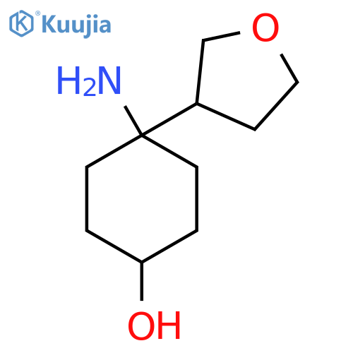 4-amino-4-(oxolan-3-yl)cyclohexan-1-ol structure