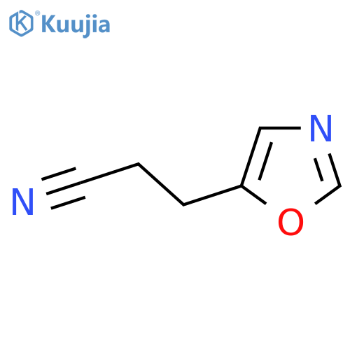 3-(1,3-oxazol-5-yl)propanenitrile structure