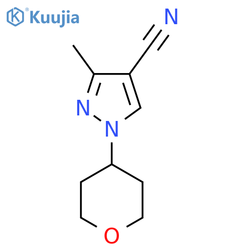 3-methyl-1-(oxan-4-yl)-1H-pyrazole-4-carbonitrile structure