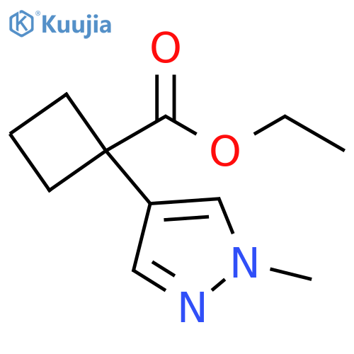 1-(1-Methyl-1H-pyrazol-4-yl)-cyclobutanecarboxylic acid ethyl ester structure