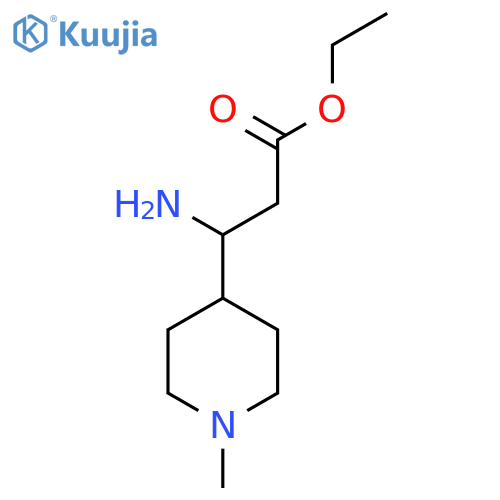 Ethyl 3-amino-3-(1-methylpiperidin-4-yl)propanoate structure
