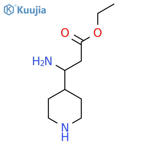 Ethyl 3-amino-3-(piperidin-4-yl)propanoate structure