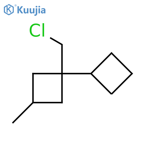 1-(Chloromethyl)-1-cyclobutyl-3-methylcyclobutane structure