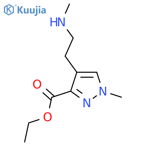 ethyl 1-methyl-4-2-(methylamino)ethyl-1H-pyrazole-3-carboxylate structure