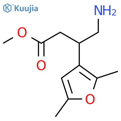 methyl 4-amino-3-(2,5-dimethylfuran-3-yl)butanoate structure
