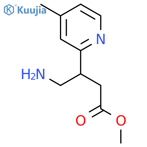 methyl 4-amino-3-(4-methylpyridin-2-yl)butanoate structure