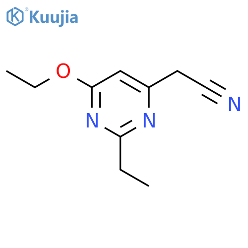 2-(6-Ethoxy-2-ethylpyrimidin-4-yl)acetonitrile structure