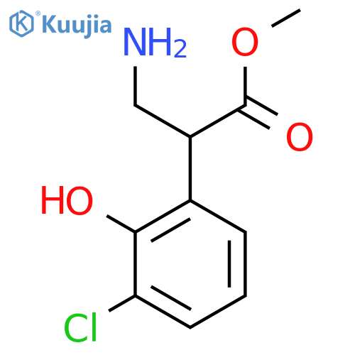 methyl 3-amino-2-(3-chloro-2-hydroxyphenyl)propanoate structure
