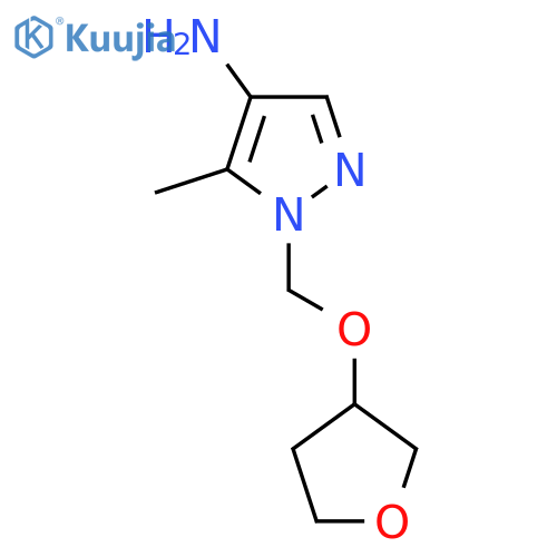 5-methyl-1-(oxolan-3-yloxy)methyl-1H-pyrazol-4-amine structure