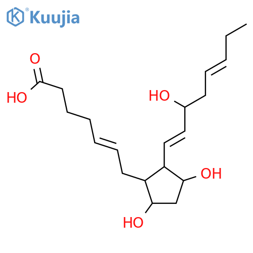 7-[(1R,2R,3R,5S)-3,5-dihydroxy-2-(3-hydroxyocta-1,5-dienyl)cyclopentyl]hept-5-enoic acid structure