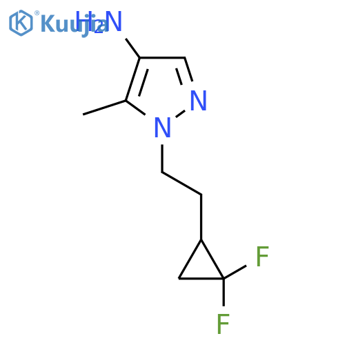 1-2-(2,2-difluorocyclopropyl)ethyl-5-methyl-1H-pyrazol-4-amine structure