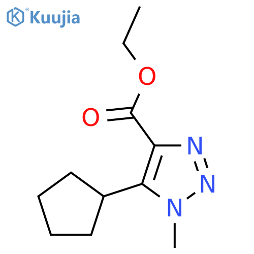 ethyl 5-cyclopentyl-1-methyl-1H-1,2,3-triazole-4-carboxylate structure